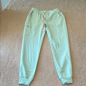 Figs Light Green Zamora Jogger Scrub Pants for Women — size M/Tall